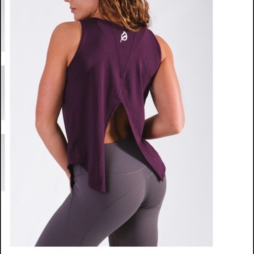 NWOT P’tula Alyssa Tie-Up Tank in Plum XS